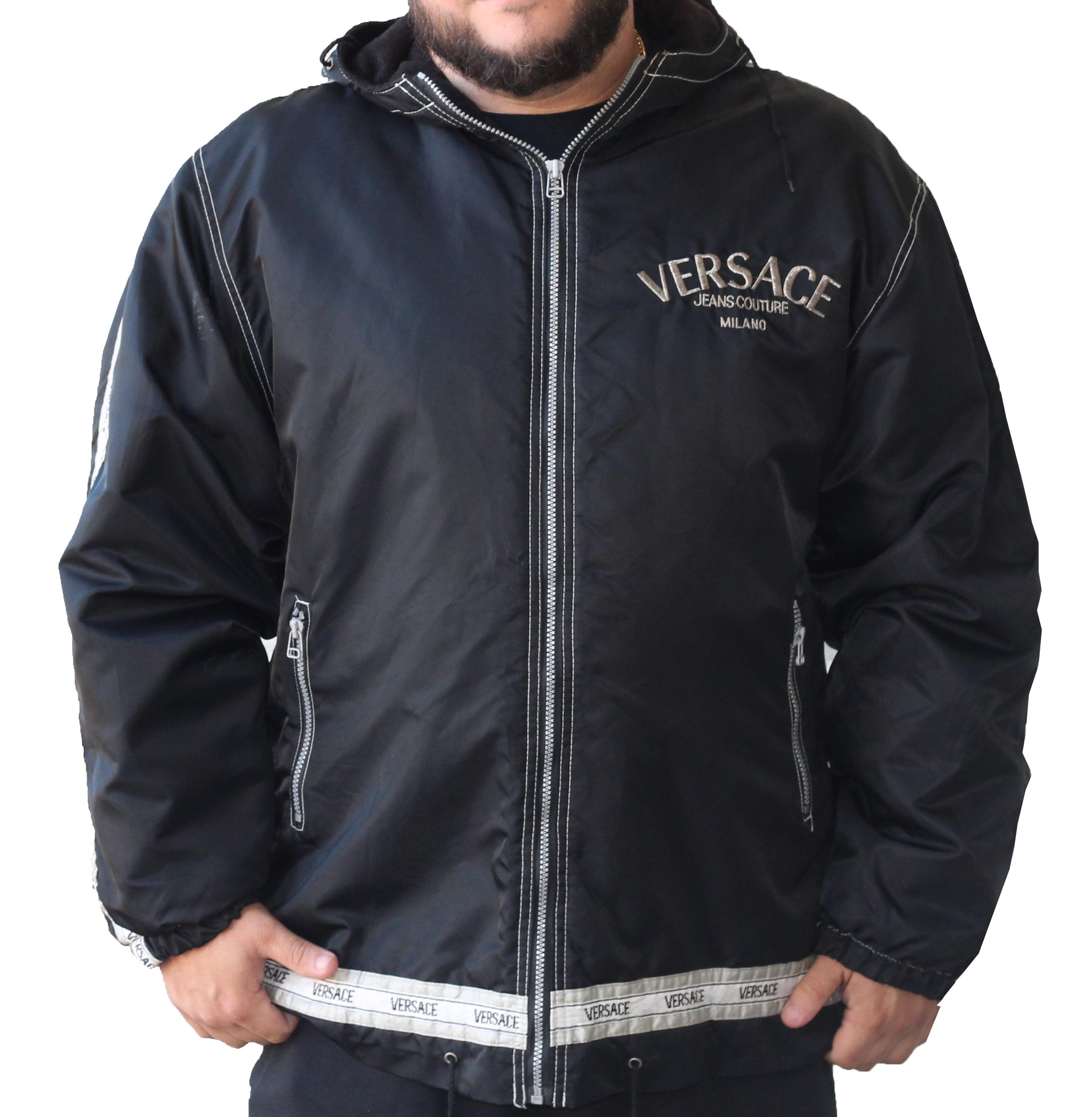 Vintage Bootleg Versace Jeans Couture Large Spell-Out Jacket (Size